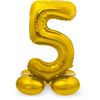 Afbeelding van Staande folie ballon goud - cijfer 5