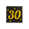 Afbeelding van Servetten 30 jaar Zwart Goud