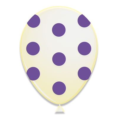 Ballonnen Violet Stippen 6st