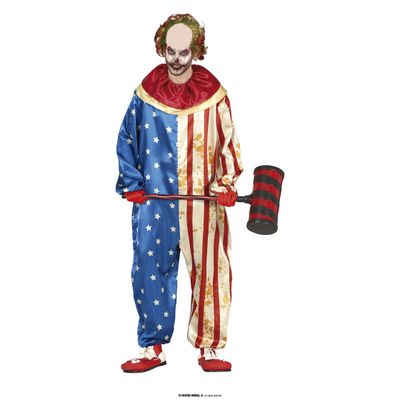 Foto van Killer clown Amerika kostuum