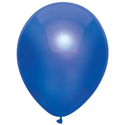 Foto van Ballonnen metallic donkerblauw (30m) 10st