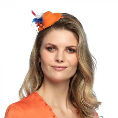 Koningsdag tiara met hoedje