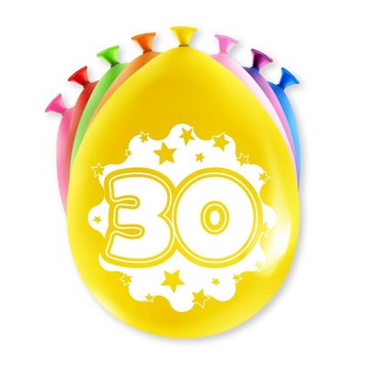 Foto van Happy Ballonnen 30 jaar (30cm) 8st