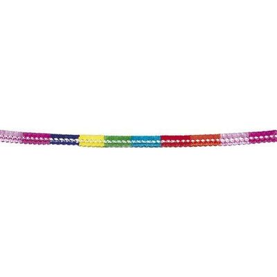 Foto van Gekleurde Papieren Garland Slinger Rond Model