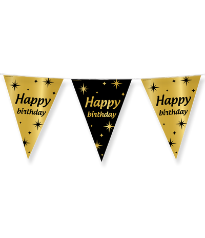 Classy Party flags foil - Happy Birthday