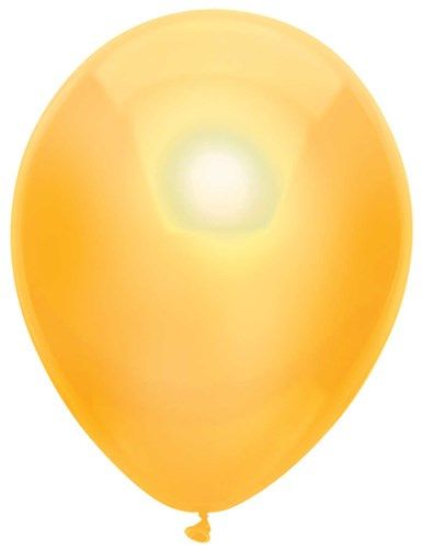 Ballonnen metallic geel (30cm) 10st