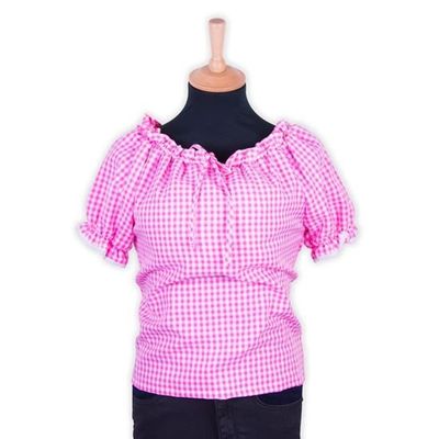 Tiroler blouse dames roze