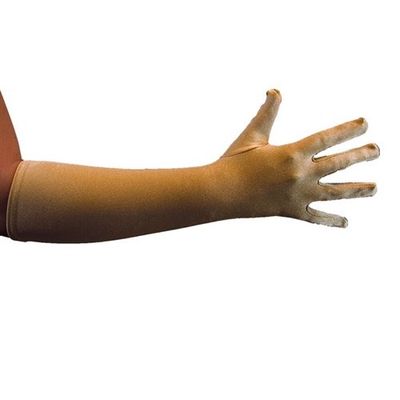 Foto van Handschoenen Goud Satijn Foto van Handschoenen Goud Satijn