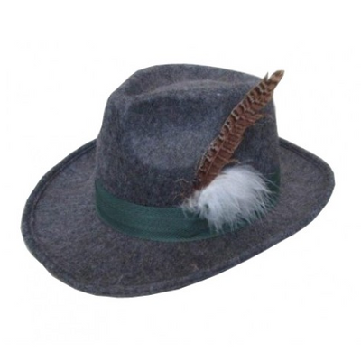 Foto van Tiroler hoed grijs luxe