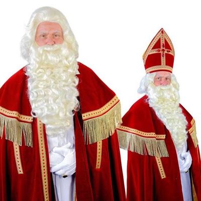 Foto van Sinterklaas baard TV-Sint kanekalon (55cm)