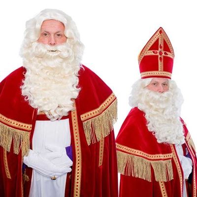 Foto van Sinterklaas baard P krulsnor kanekalon