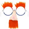Afbeelding van Oranje Partybril met neus en snor