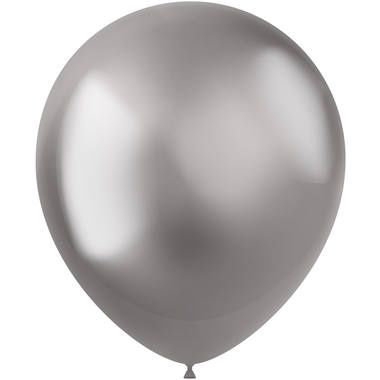 Ballonnen Chrome Intense Zilver (30cm) 10st