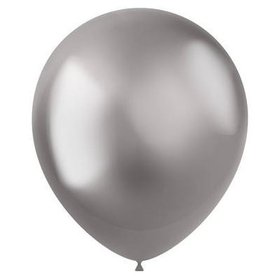 Ballonnen Chrome Intense Zilver (30cm) 10st