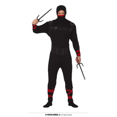 Ninja kostuum zwart Confettifeest.nl