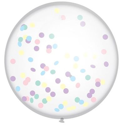 Foto van Confetti Ballon Pastel (60 cm)