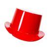 Afbeelding van Hoge hoed plastic rood 12 stuks