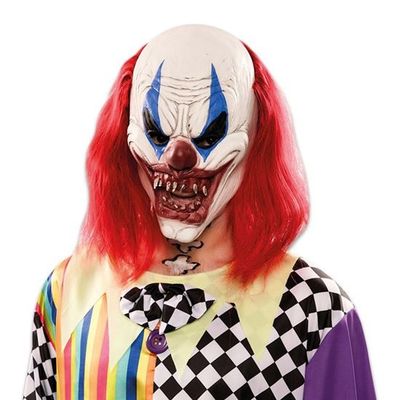 Foto van Horror Clown Masker - lang haar