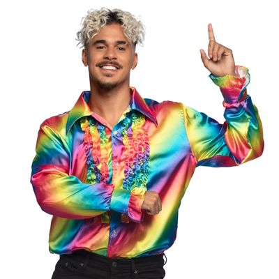 Foto van Disco Blouse Regenboog