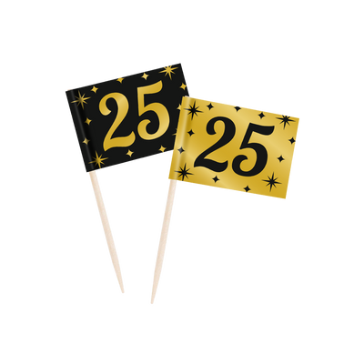 Foto van Prikkers 25 Jaar Goud/Zwart