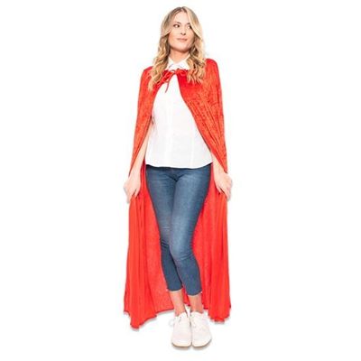 Cape velours deluxe rood