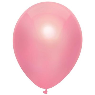Ballonnen metallic roze (30m) 10st