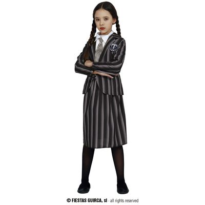 Foto van Wednesday Addams kostuum kind