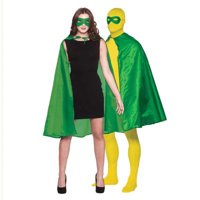 Groene superhelden cape met masker