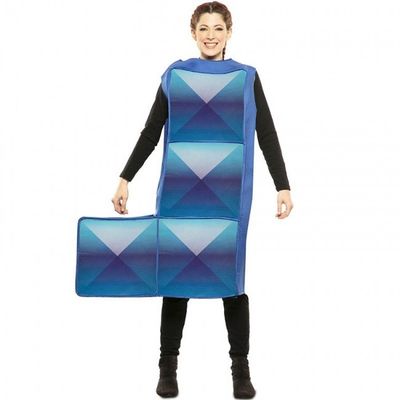Foto van Tetris kostuum blauw