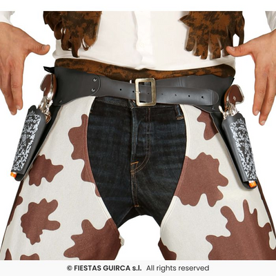 Foto van Cowboy riem met holster luxe zwart