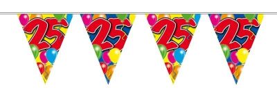 Vlaggenlijn balloons 25 jaar 10M