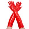 Afbeelding van Lakleer Latex Lange Handschoenen Rood