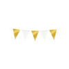 Afbeelding van Mini Vlaggenlijn Goud en Wit 3mtr
