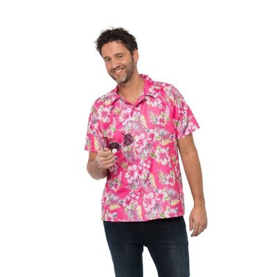 Tropicana Hawaii Shirt Roze Bloemen