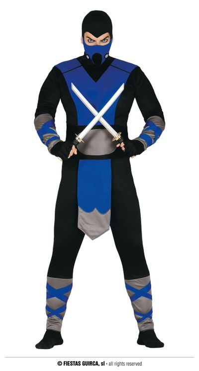 Ninja kostuum blauw