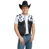 Afbeelding van Cowboy Gilet Met Koeienprint