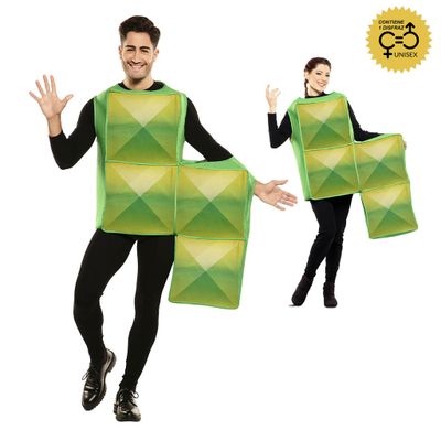 Foto van Tetris kostuum groen