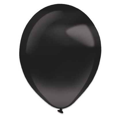 Foto van Ballonnen jet black pearl (13cm) 100st