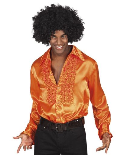 Oranje disco blouse