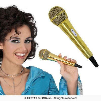 Foto van Nep Microfoon Goud Foto van Nep Microfoon Goud