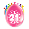 Afbeelding van Gekleurde Ballonnen 21 Jaar