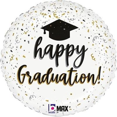 Foto van Folieballon Gaslaagd 'Happy Graduation' 'Nicely Done'