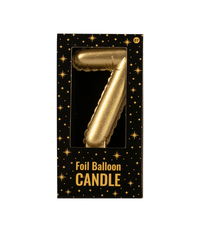Foil balloon candle gold - 7