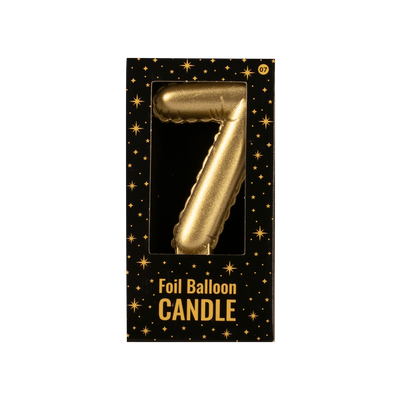 Foil balloon candle gold - 7