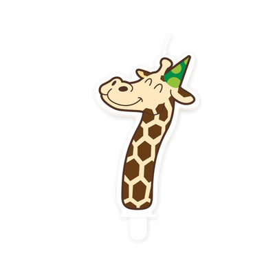 Foto van Jungle Verjaardagskaars - Cijfer 7 Giraffe