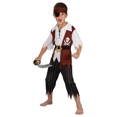 Piraat dekschrobber jongen
