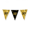 Afbeelding van Vlaggenlijn 50 jaar (getrouwd) goud/zwart 10 meter