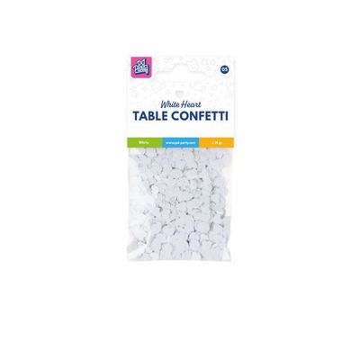 Foto van Tafel Confetti hart Wit
