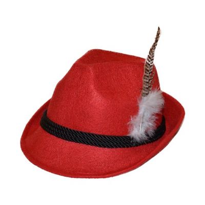 Foto van Tiroler hoed rood