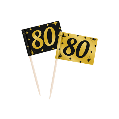 Foto van Prikkers 80 Jaar Goud/Zwart Foto van Prikkers 80 Jaar Goud/Zwart